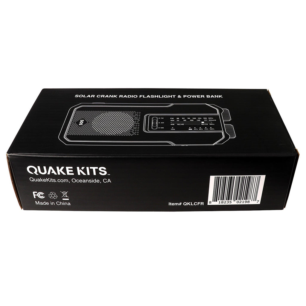 Quake Kits 4-in-1 Emergency Weather Radio & Flashlight
