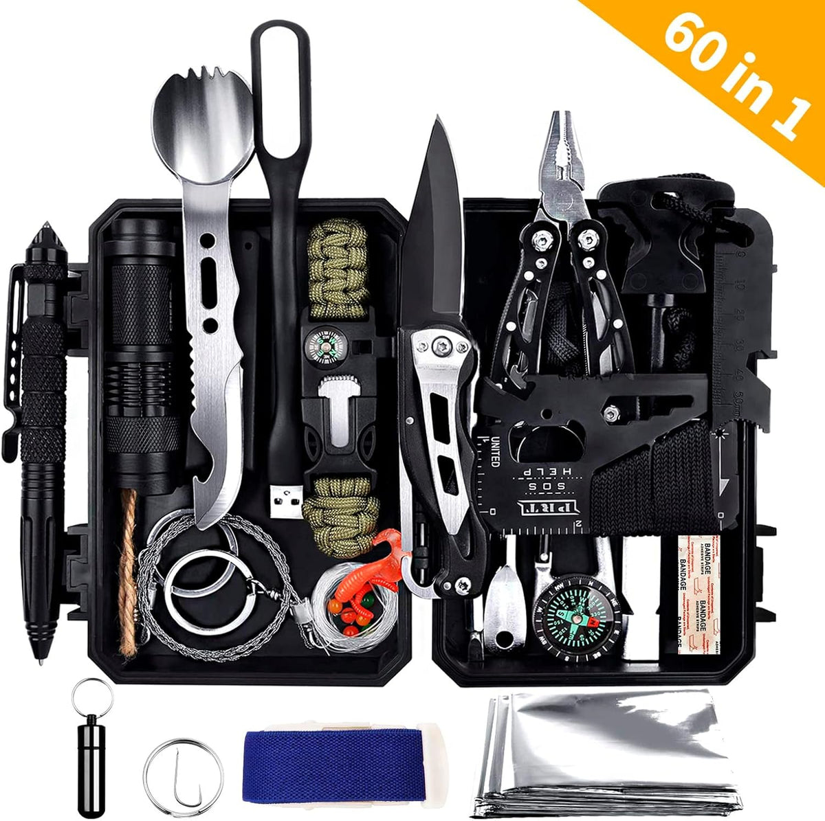 VOTAGOO 60-in-1 Emergency Survival Gear Kit