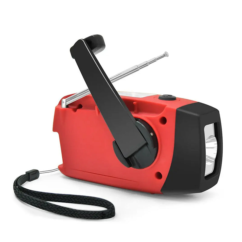 Hand-Crank & Solar Emergency Radio with LED Flashlight