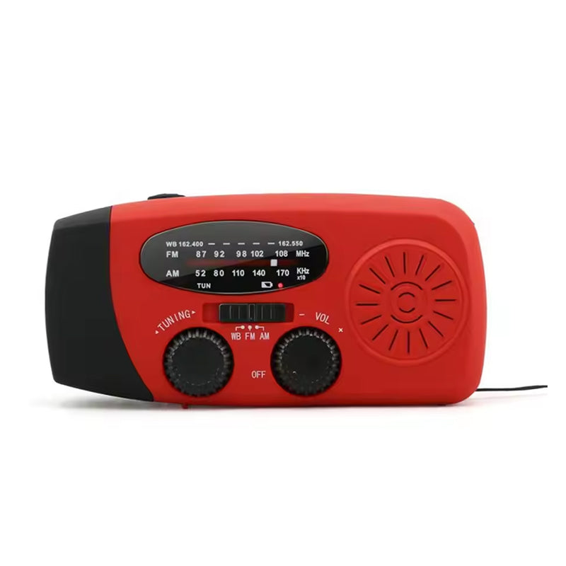 Hand-Crank & Solar Emergency Radio with LED Flashlight