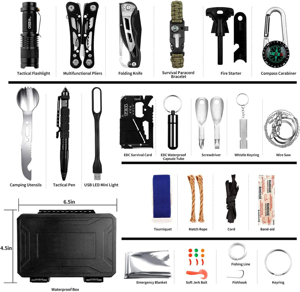 VOTAGOO 60-in-1 Emergency Survival Gear Kit