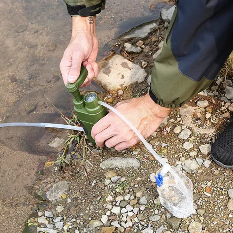 Portable Water Filter Pump | 3-Stage Camping Filter