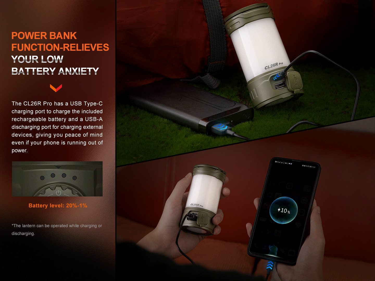 Fenix CL26R PRO Rechargeable Camping Lantern