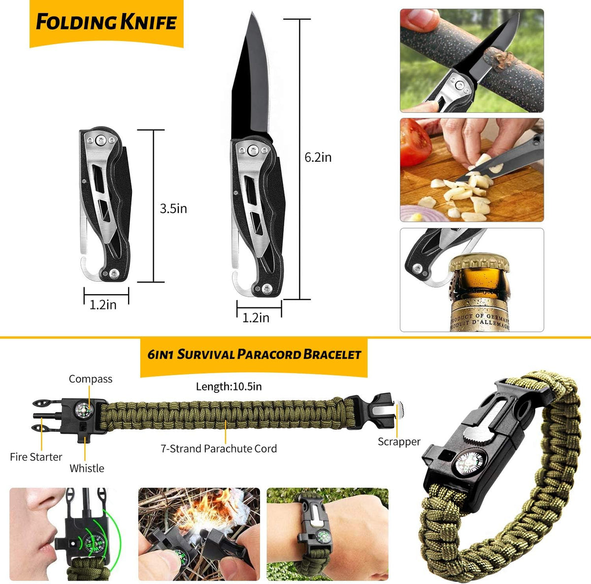 VOTAGOO 60-in-1 Emergency Survival Gear Kit