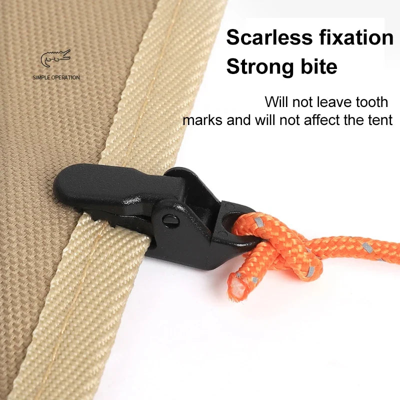 Camping Tent & Tarp Clamp Clips — 10, 20 or 50 Pieces