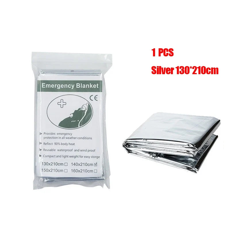 Emergency Thermal Poncho Blanket for Camping