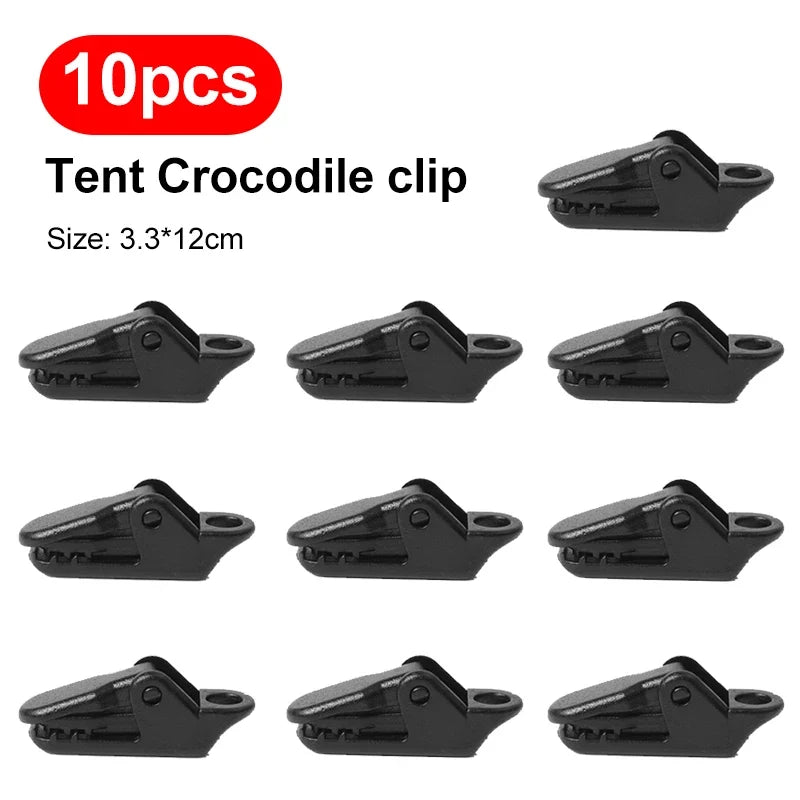 Camping Tent & Tarp Clamp Clips — 10, 20 or 50 Pieces
