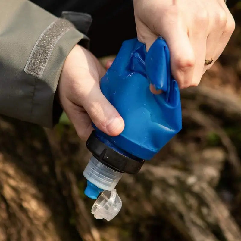 Foldable Filter Water Bottle — Blue