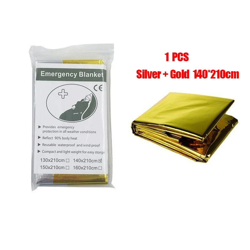 Emergency Thermal Poncho Blanket for Camping