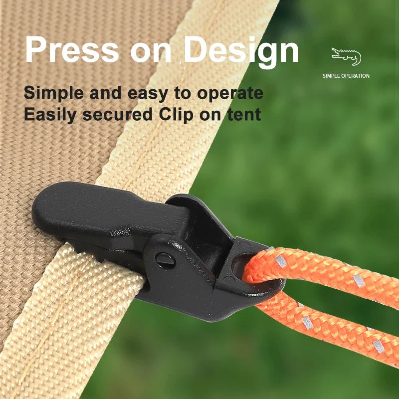 Camping Tent & Tarp Clamp Clips — 10, 20 or 50 Pieces