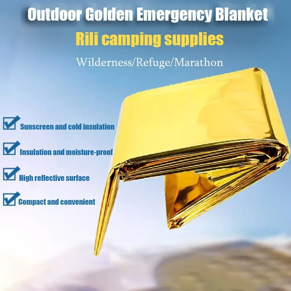 Emergency Thermal Poncho Blanket for Camping