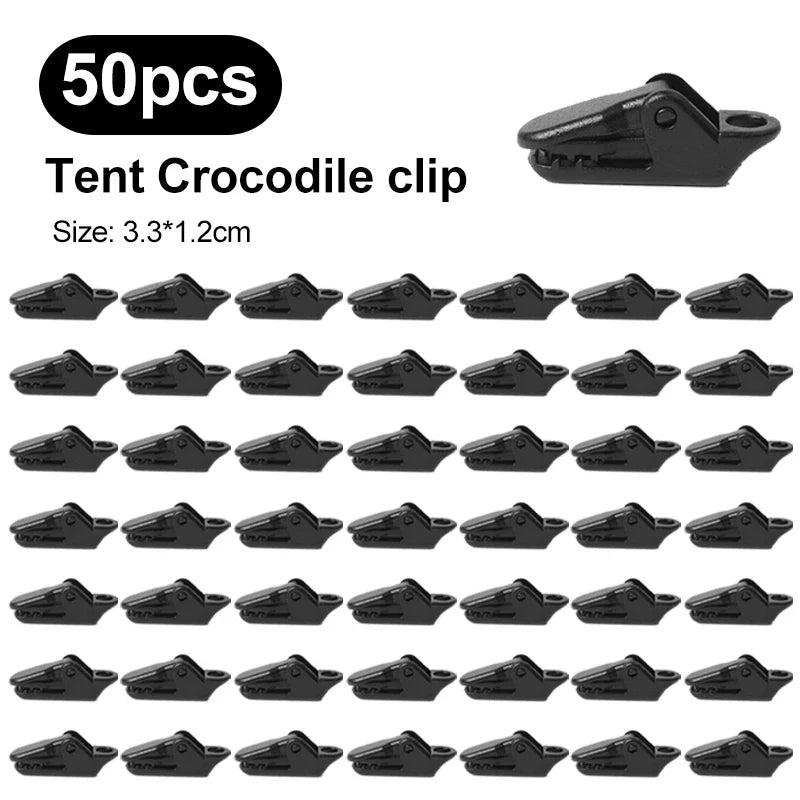 Camping Tent & Tarp Clamp Clips — 10, 20 or 50 Pieces