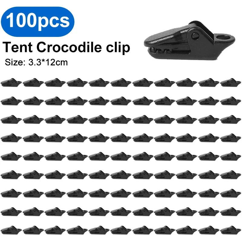 Camping Tent & Tarp Clamp Clips — 10, 20 or 50 Pieces