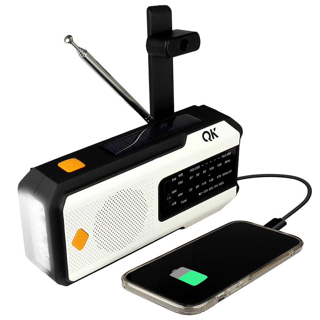 Quake Kits 4-in-1 Emergency Weather Radio & Flashlight