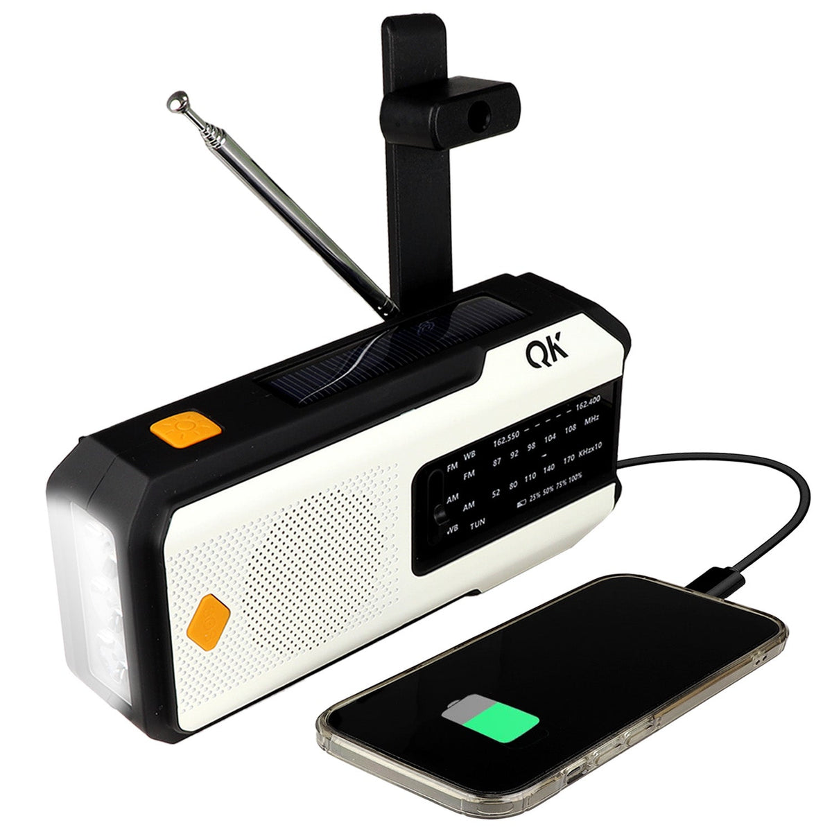 Quake Kits 4-in-1 Emergency Weather Radio & Flashlight