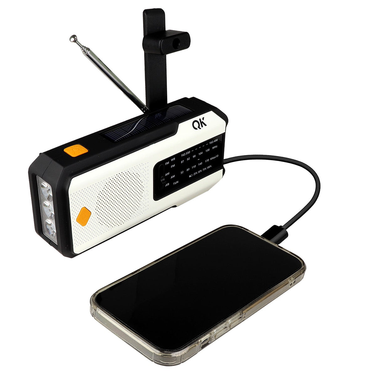 Quake Kits 4-in-1 Emergency Weather Radio & Flashlight