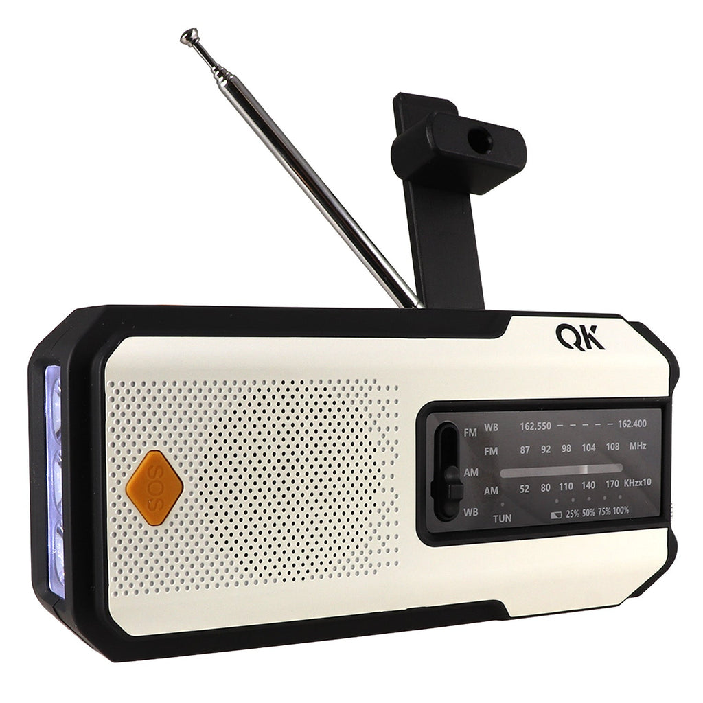 Quake Kits 4-in-1 Emergency Weather Radio & Flashlight