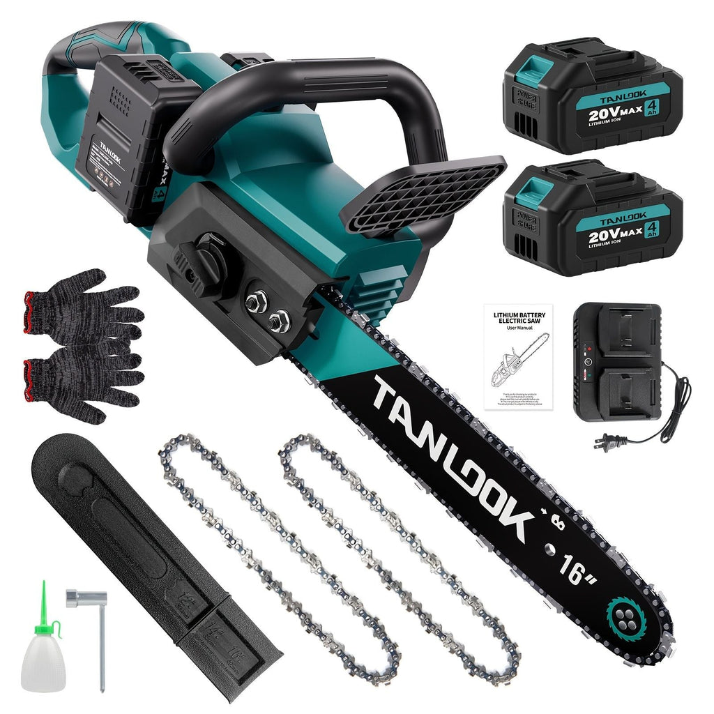16-Inch Brushless Cordless Chainsaw with 2 Batteries