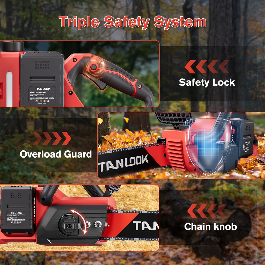 16-Inch Brushless Cordless Chainsaw with 2 Batteries