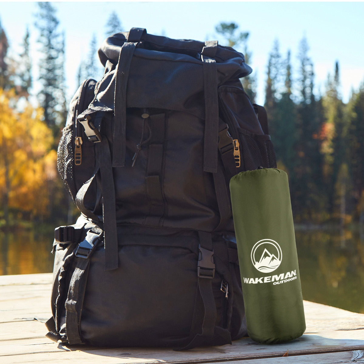 Wakeman Outdoors Sleep Pad with Foot Pump