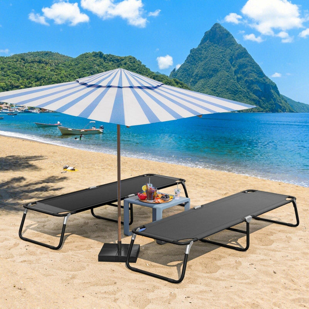 Outdoor Folding Camping Bed Portable Cot 330-lb Capacity