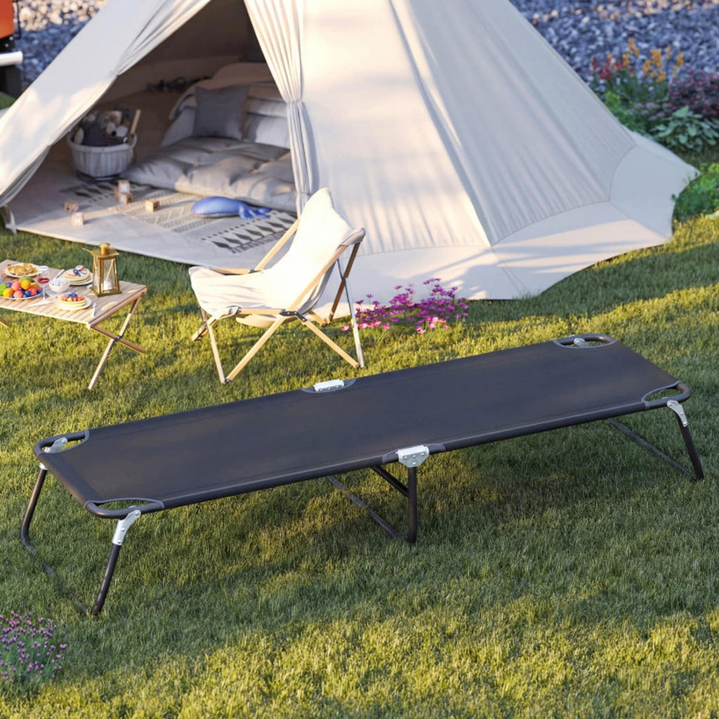 Outdoor Folding Camping Bed Portable Cot 330-lb Capacity