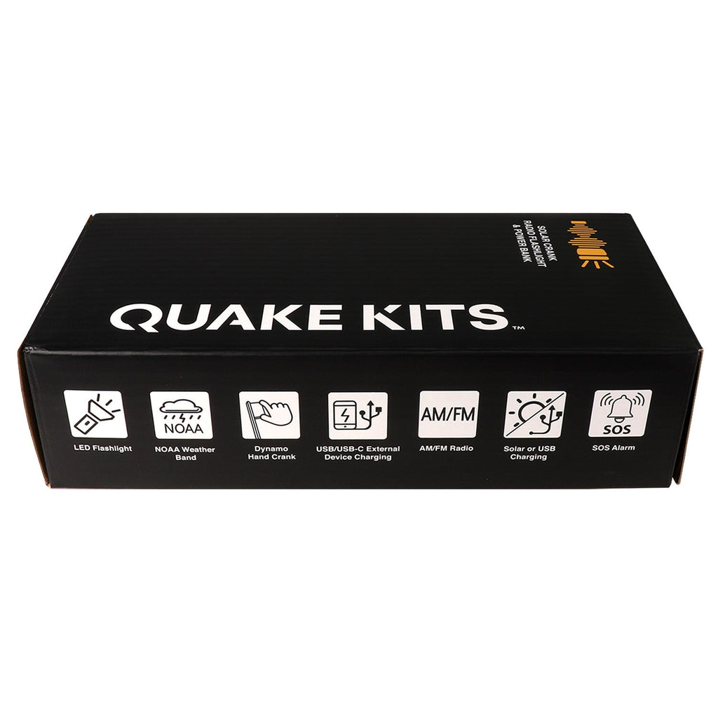 Quake Kits 4-in-1 Emergency Weather Radio & Flashlight