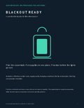 Blackout Ready printable household power outage planner cover