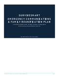 Emergency Communications & Family Reunification Plan printable PDF cover