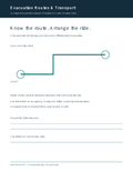Evacuation Routes & Transport Workbook printable PDF cover