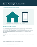 Storm Warning & Shelter Drill Workbook printable PDF cover
